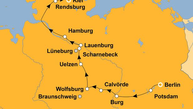Ihre Reiseroute