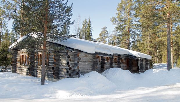 Finnland, Levi, Blockhütten