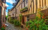 Historische Gasse in Honfleur Frankreich