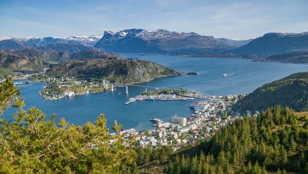 Blick auf Måløy