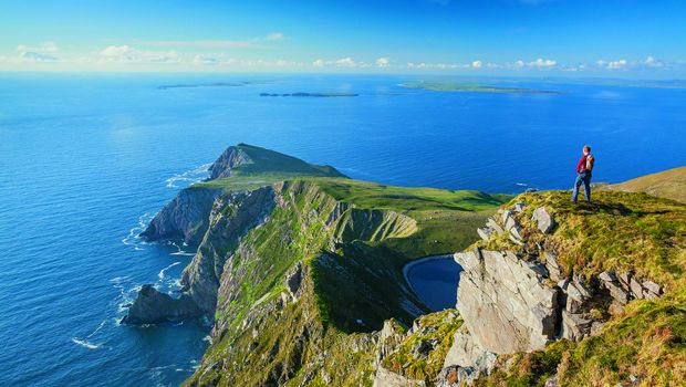 Wanderer auf Achill Island