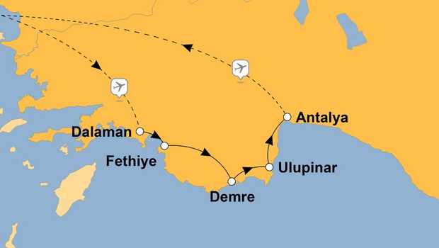 Ihre Reiseroute