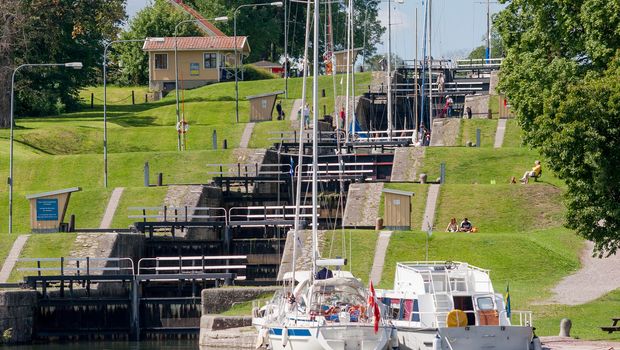 Schleusentreppe von Berg im Götakanal