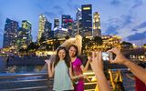 Singapur, Skyline mit Merlion