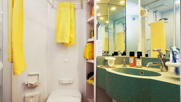 Badezimmer auf A-ROSA Schiffen (Foto: A-ROSA Flussschiff GmbH)