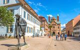 Speyer Pilgerfigur und Dom