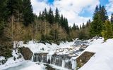 Winter im Riesengebirge bei Spindlermühle, Tschechien.