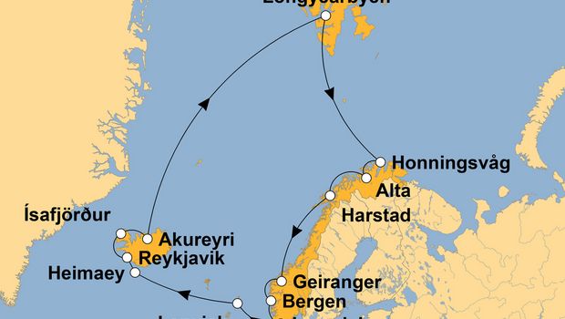 Ihre Reiseroute