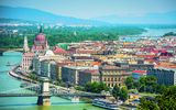 Aussicht auf Donau und Budapest