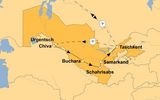 Ihre Reiseroute ohne Ferganatal