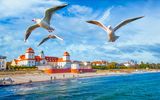 Binz auf Rügen, Strand und Kurhaus