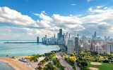 Chicago Skyline vom Michigansee aus