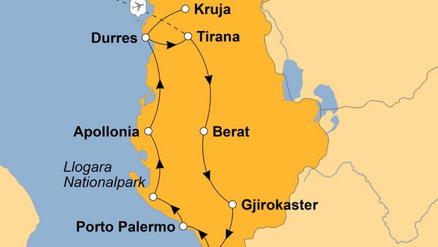 Ihre Reiseroute