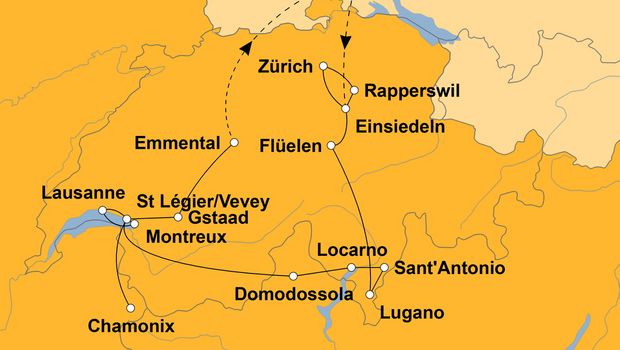 Ihre Reiseroute