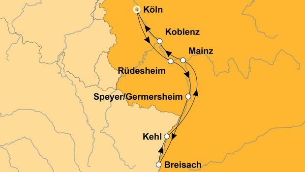 Ihre Reiseroute