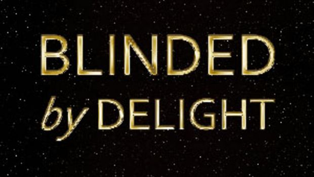 BLINDED by DELIGHT Schriftlogo mit Sternenhimmel