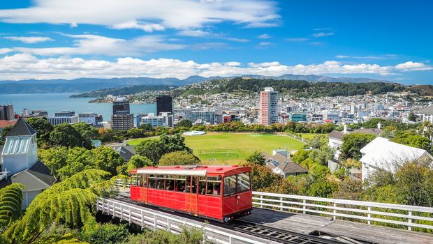 Neuseeländisches Cable Car in Wellington