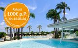 Pools und Palmen Button