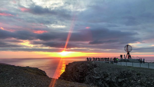 Sonnenuntergang am Nordkap