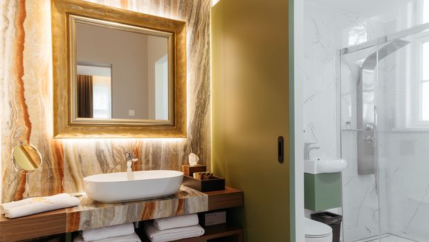Badezimmerbeispiel Hotel Svicarija Terme Dobrna