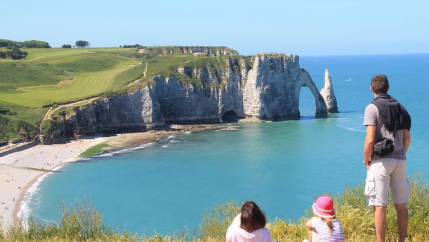 Blick auf die Küste von Etretat