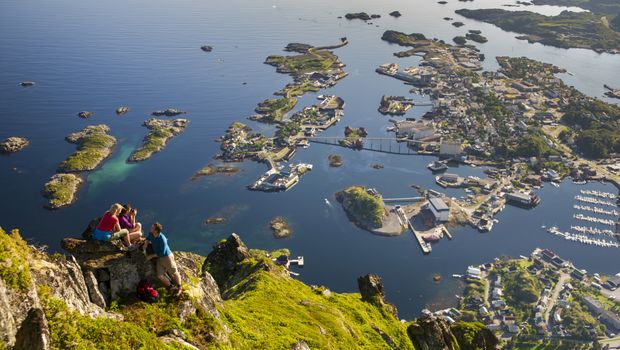 Blick ins Tal auf den Lofoten