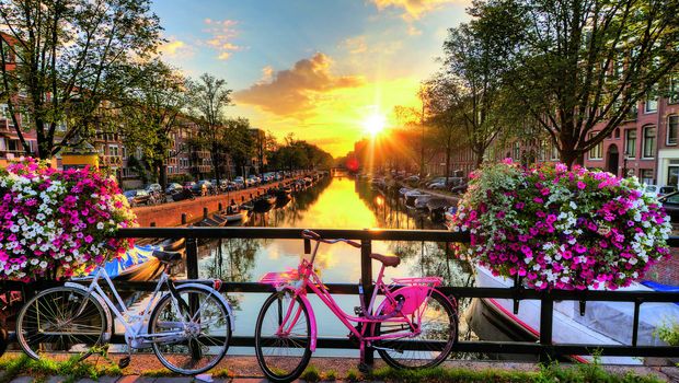 Abendsonne über Amsterdam