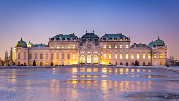 Schloss Belvedere zur Winterzeit, Wien