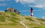 Leuchtturm in Hörnum auf der deutschen Nordseeinsel Sylt