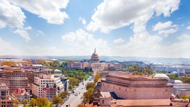 Pennsylvania Avenue und Capitol in Washington D.C.