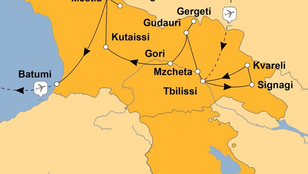 Ihre Reiseroute