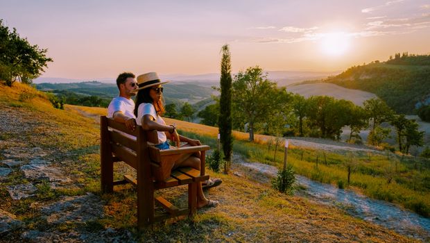 Crete Senesi, Sonnenuntergang