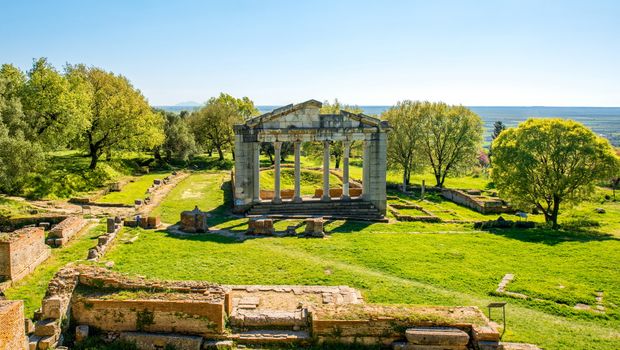 Tempel Ruinen in Apollonia in Albanien