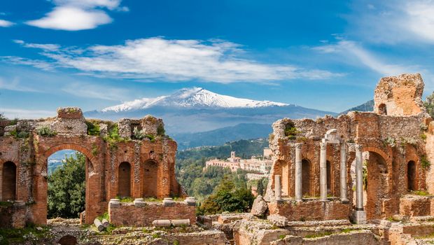 Sizilien, Taormina mit Ätna