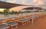 Lady Diletta, Sonnendeck in der Abendsonne 