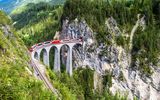 Landwasserviadukt in der Nähe des Bahnhofs Filisur
