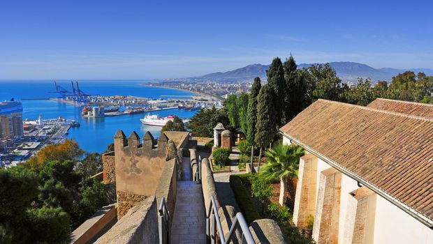 Malaga Blick zum Hafen