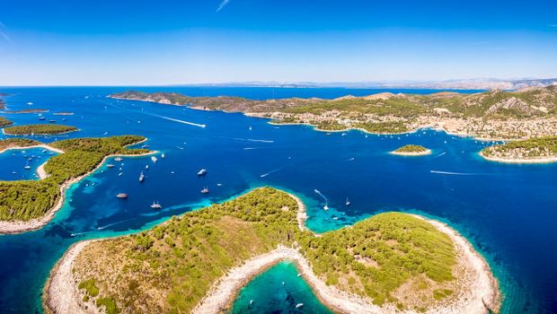 Insellandschaft in der Nähe von Split