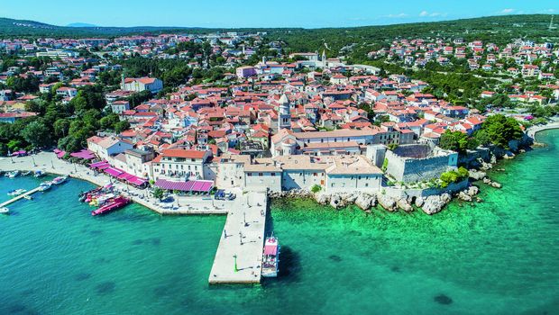 Blick auf die Altstadt von Krk