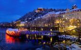 Graz, Murinsel und Schlossberg
