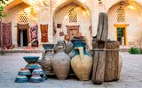 Traditionelle Waren in Bukhara, Usbekistan.
