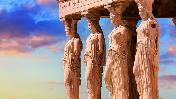 Karyatiden Veranda Akropolis in Athen