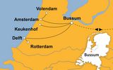Tulpenbunt und Delfter Blau in Holland