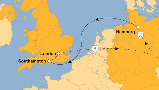 Ihre Reiseroute