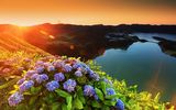 Sonnenuntergang Sao Miguel Island, Azores, Portugal