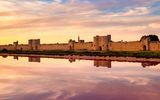 Stadt Aigues-Mortes in der Camargue-Region, Frankreich