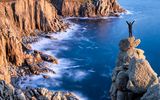 rocky Cornish headland, Lands End_original