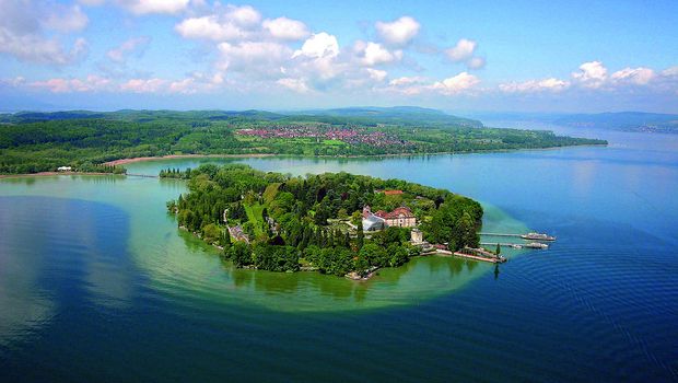 Bodensee mit Blick auf Insel Mainau