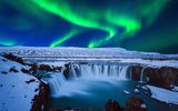 Nordlichter am Godafoss