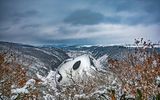 Mosellandschaft im Winter, Blick vom Hitzlay